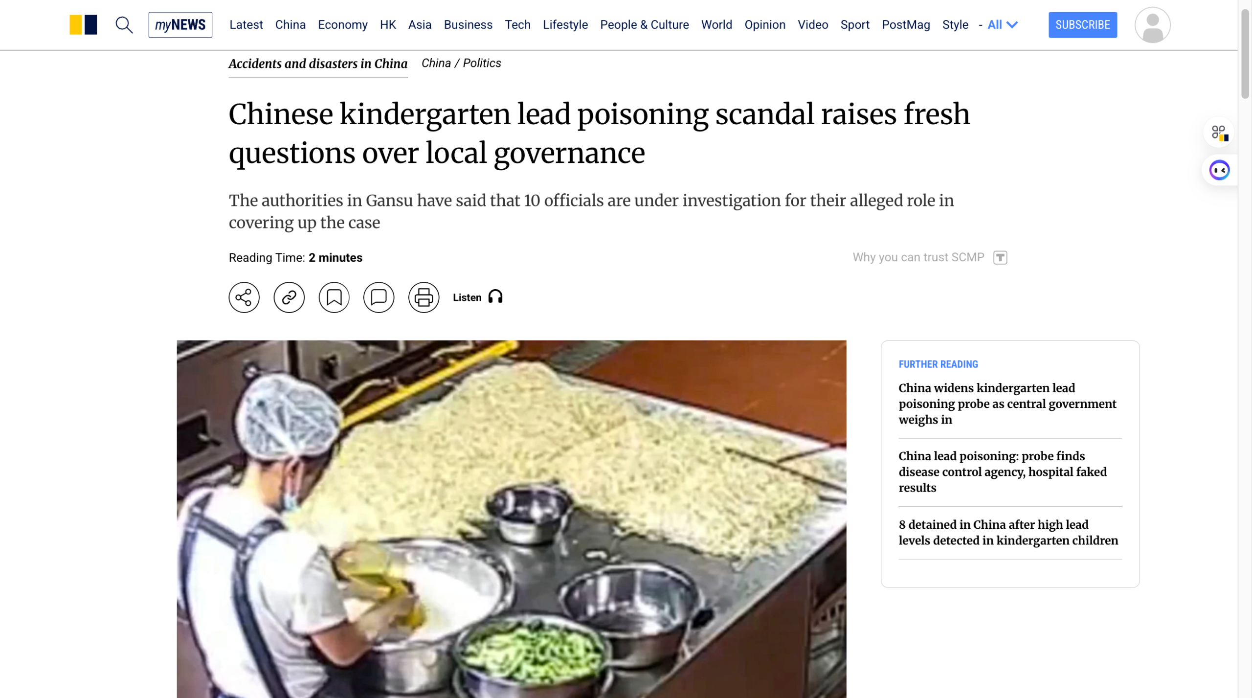 Chinese kindergarten lead poisoning scandal raises fresh questions over local governance