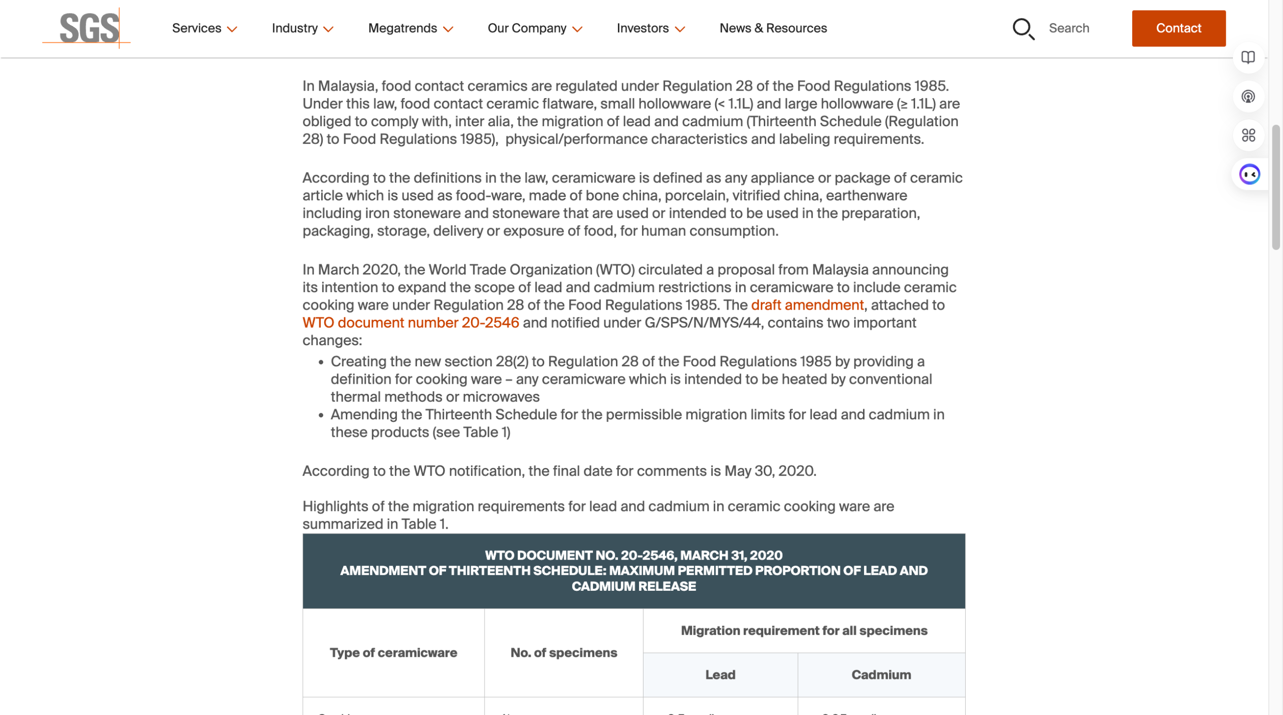 Claytan® Welcomes Malaysia’s Proposed Regulation on Metals in Ceramic Cooking Wares